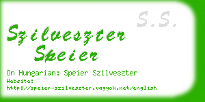 szilveszter speier business card